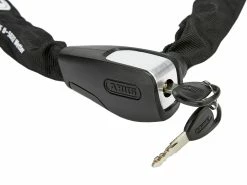 ABUS Antivol Catena 6806 à Clef - 110cm Black White -Pas Cher Vtt Magasin abus antivol catena 6806 a clef 110cm black white 2