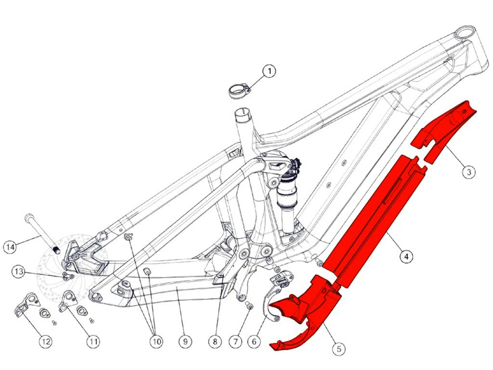 BMC Protections Tube Diagonal Trailfox AMP 301241 1 BMC Protections Tube Diagonal Trailfox AMP 301241