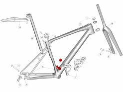 BMC Support De Dérailleur Avant Et Couvercle Kaius KAS01 - 30004027