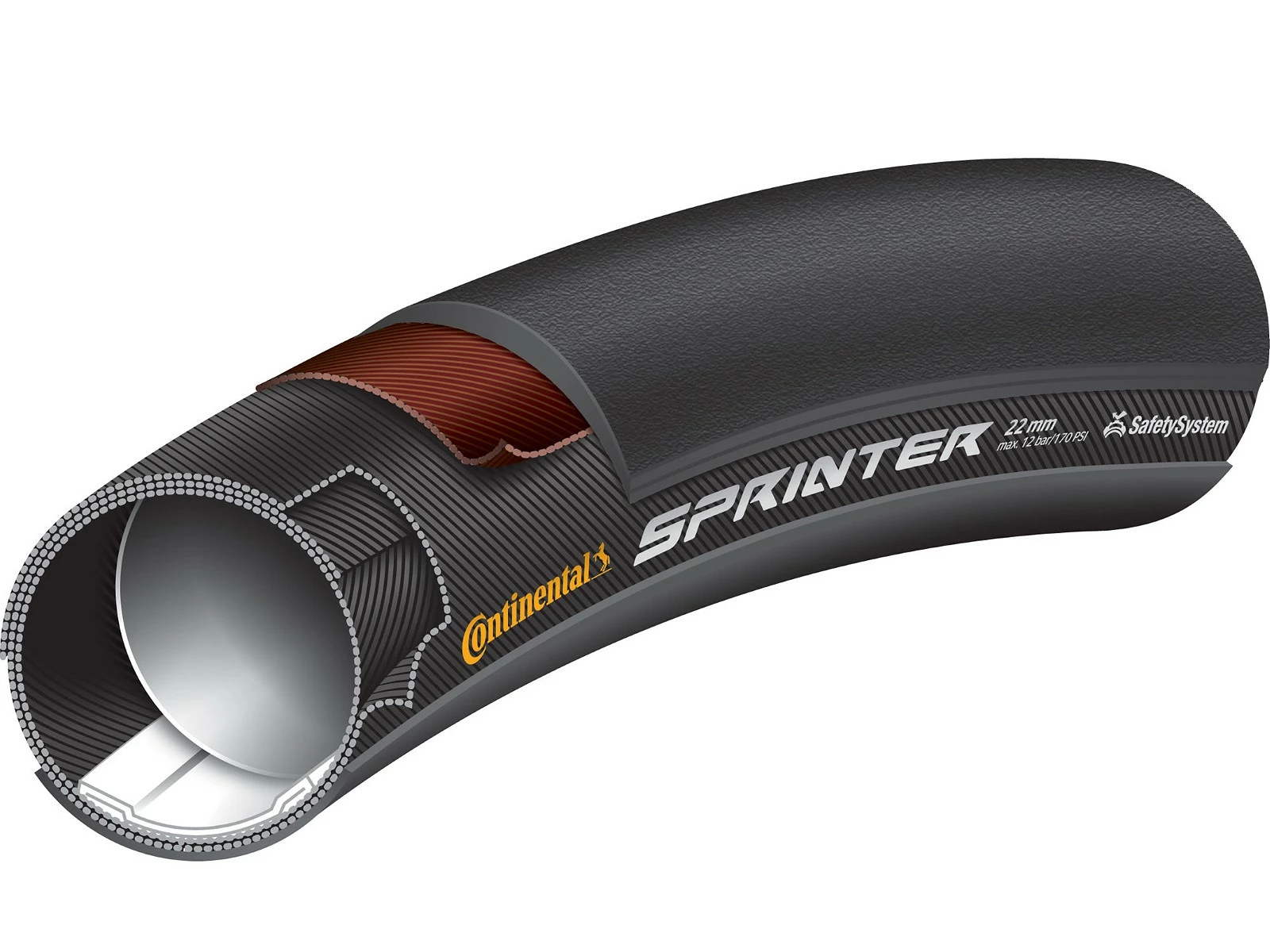 CONTINENTAL Boyau Sprinter 700x22c 700x25c 2 CONTINENTAL Boyau Sprinter 700x22c 700x25c – Image 2