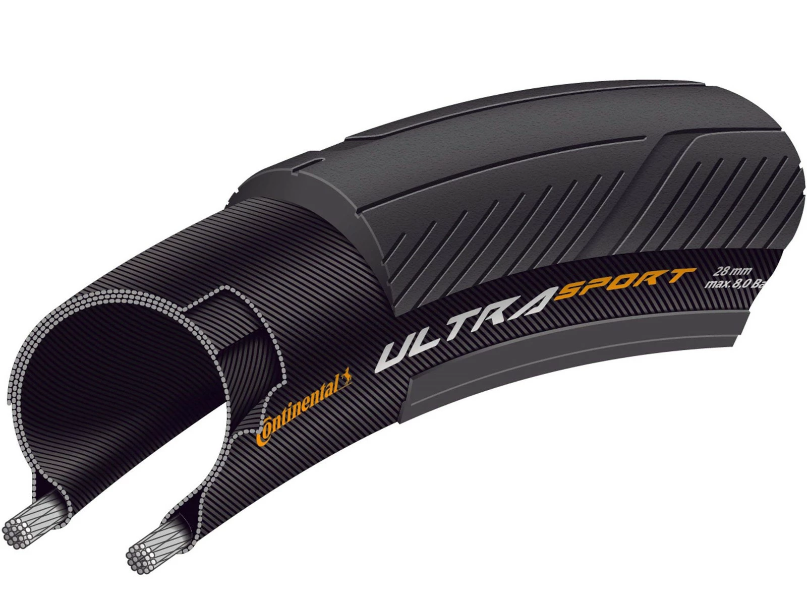 CONTINENTAL Pneu Ultra Sport III 700x23c 700x25c 2 CONTINENTAL Pneu Ultra Sport III 700x23c 700x25c – Image 2