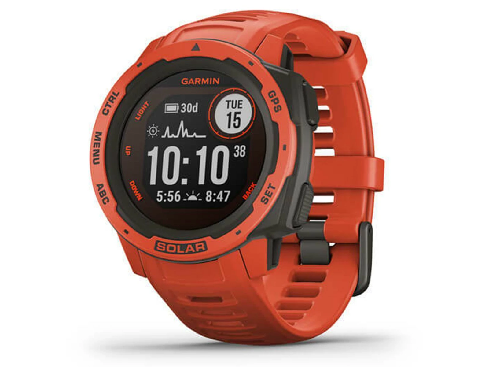 GARMIN Instinct Solar Rouge Feu Standard Edition Montre Connectée GPS 1 GARMIN Instinct Solar Rouge Feu Standard Edition Montre Connectée GPS