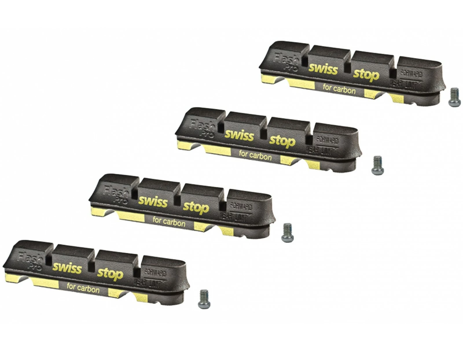 SWISSSTOP Pack De 4 Patins Flash Pro Black Prince Shimano/Sram - Carbone 1 SWISSSTOP Pack De 4 Patins Flash Pro Black Prince Shimano/Sram - Carbone